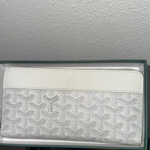 Goyard White and Gray Wallet